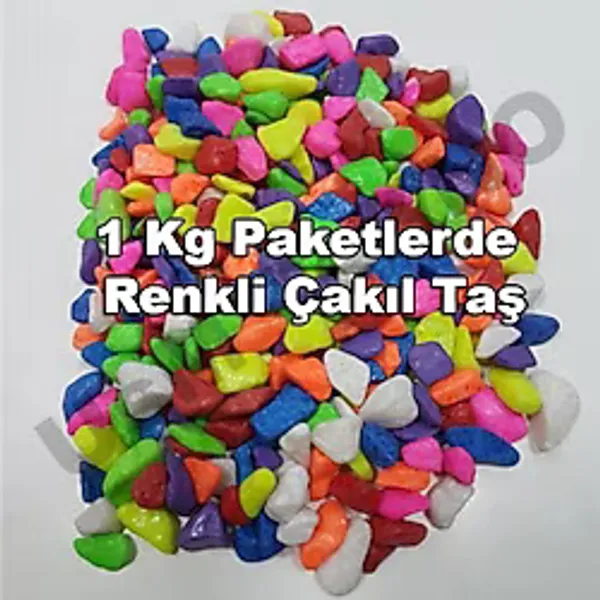 Teraryum Çakıl Taşı Fanus Renkli Taş Dekoratif Akvaryum Taşı