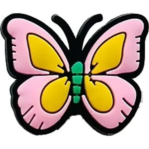 Terlik Süsü-Terlik Tokası Sevimli Pembe-Sarı Renli Kelebek Figürü