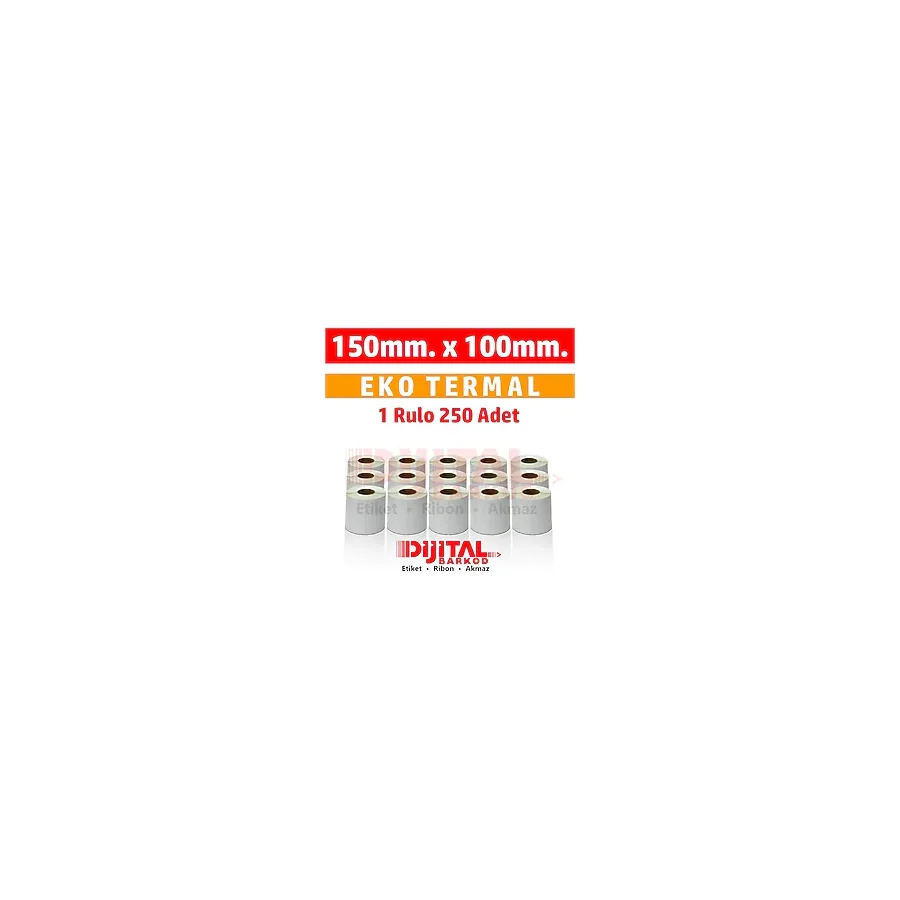 Termal Etiket 150X100 Barkod Etiketi /1 Rulo 250 Adet-15X10.10X15 1 Rulo 250 Adet