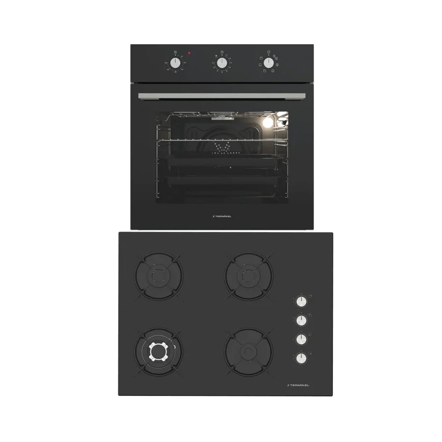 Termikel Ankastre Set (Bo O6435C B + Bh P7194C B) - Siyah