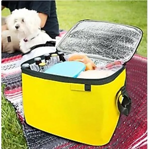Termos Çanta - Piknik Çantası Buz Aküsü Hediyeli 40lt Sarı