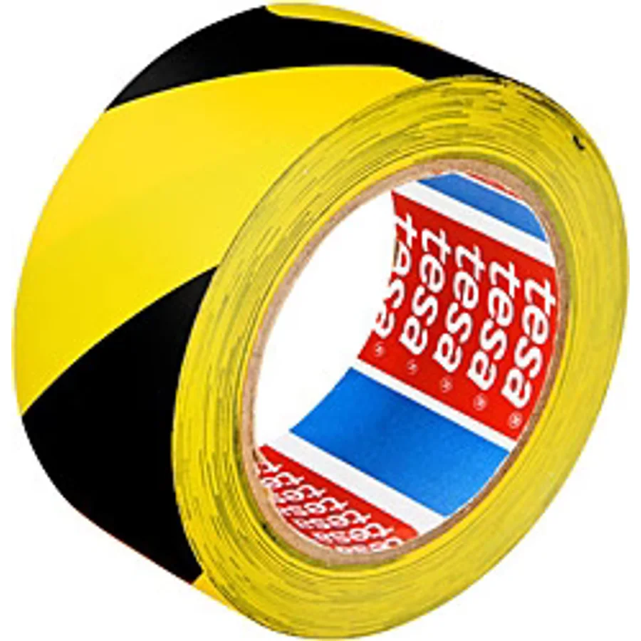 Tesa 60760 50 mm x 33 m Sarı Siyah Yer İşaretleme Bandı