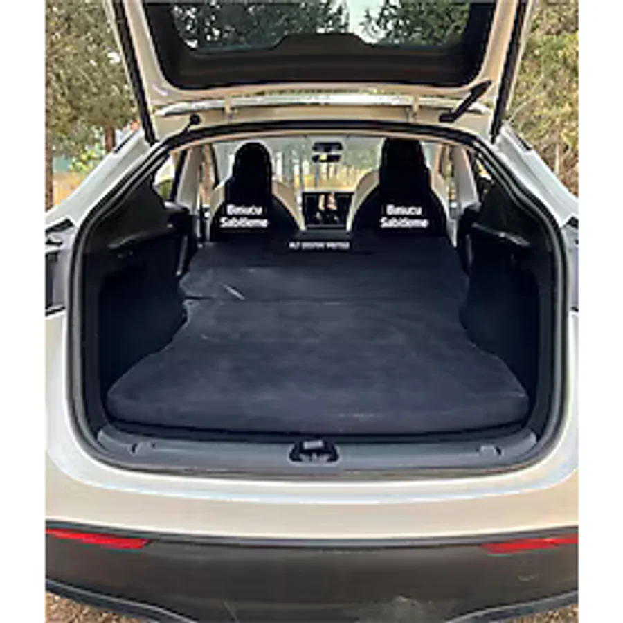 Tesla Model Y İçin Lüks Katlanabilir, Her An Hazır, Kamp Yatağı Siyah