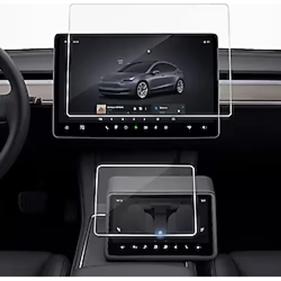 Tesla Model Y Juniper İçin Multimedya Ve Arka Yolcu Ekranı Uyumlu 9H Nano Ekran Koruyucu