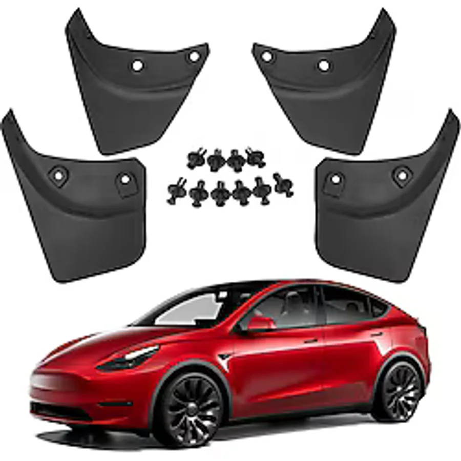 TESLA Model Y Ön - Arka Paçalık Orijinal Model - 4 Adet - Siyah