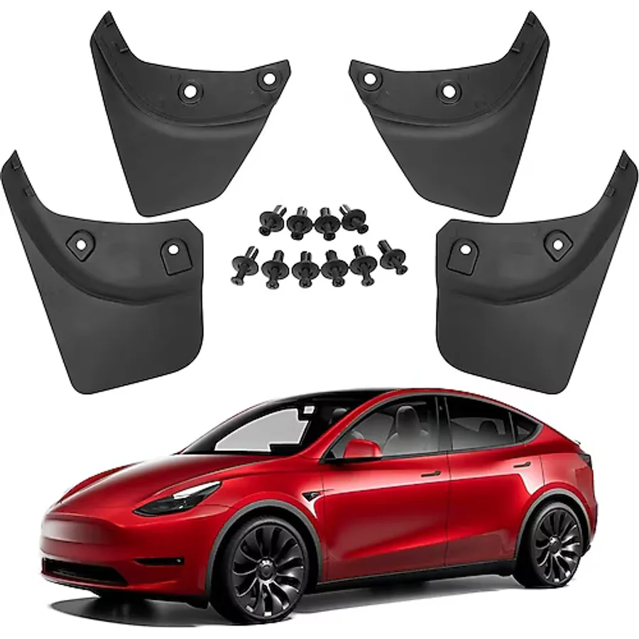 TESLA Model Y Ön - Arka Paçalık Orijinal Model - 4 Adet - Siyah