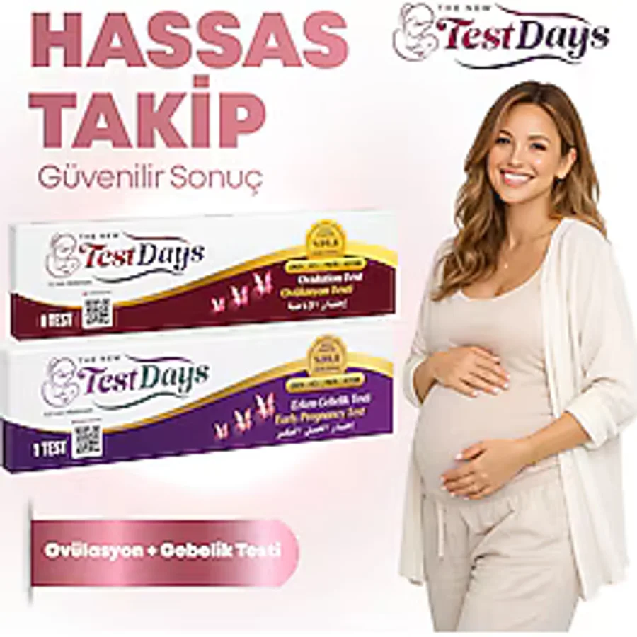 Testdays 14 Midstream Erken Ovulasyon Testi 2 Erken Gebelik Testi %99,8 Doğruluk Oranı