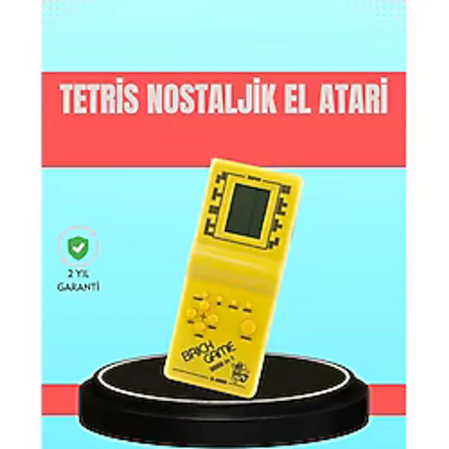 Tetris El Aterisi - Pil ile Çalışan Taşınabilir Mini Oyun Konsolu