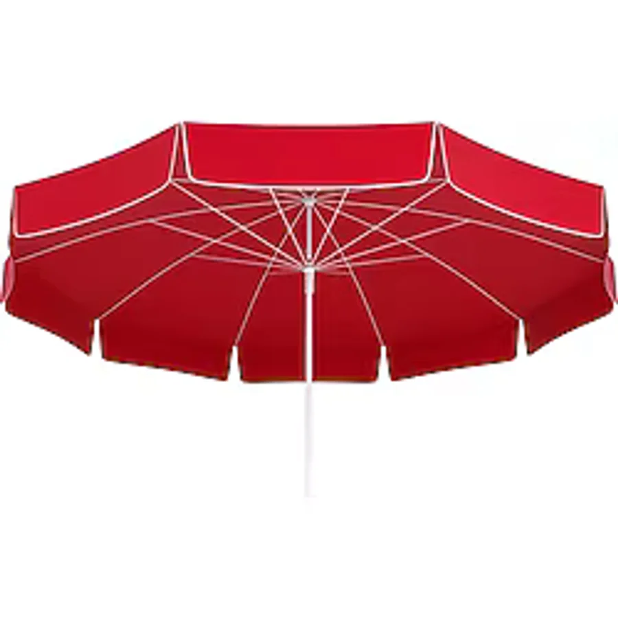 Tevalli Parasols 200 cm Elite Taşıma Çantalı Polyester Plaj Şemsiye - Kırmızı - 2 x 2 m