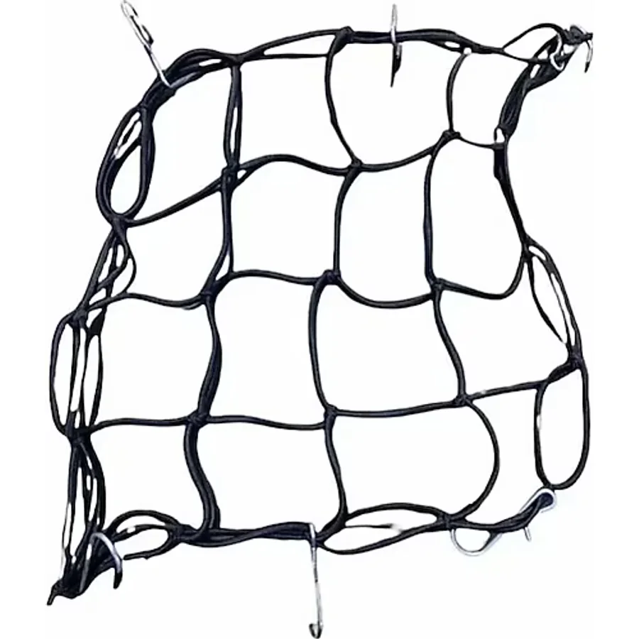 Tex 2010 Ahtapot Motosiklet Kancalı Kask Filesi Evrensel Kask Filesi Plastik Kancalı 40 X 40 Cm Siyah