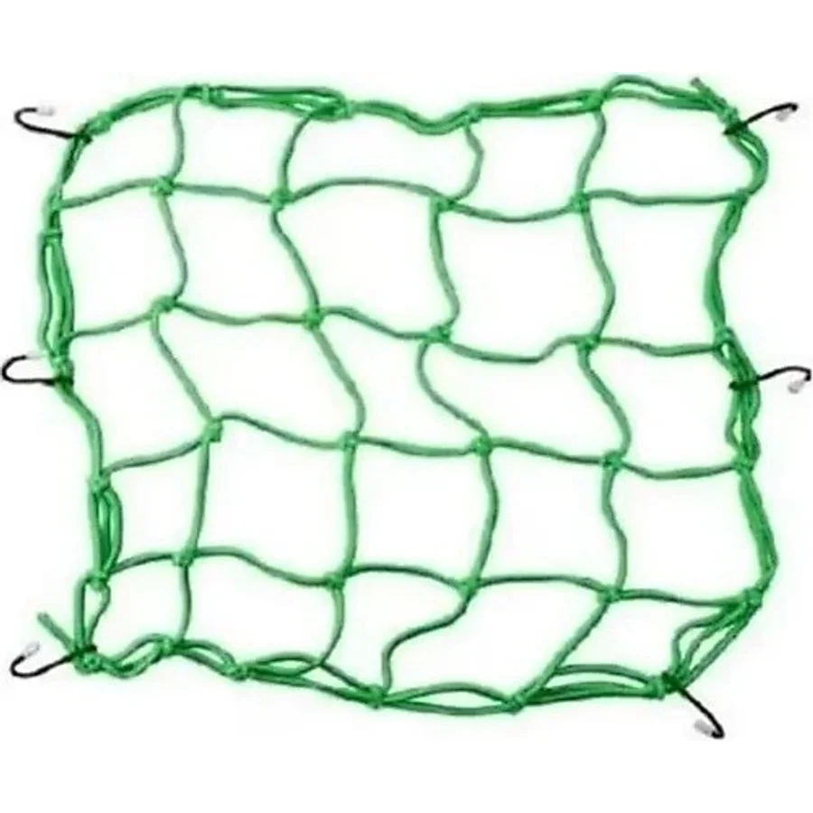 Tex 2010 Ahtapot Motosiklet Kancalı Kask Filesi Evrensel Kask Filesi Plastik Kancalı 40 X 40 Cm Yeşil