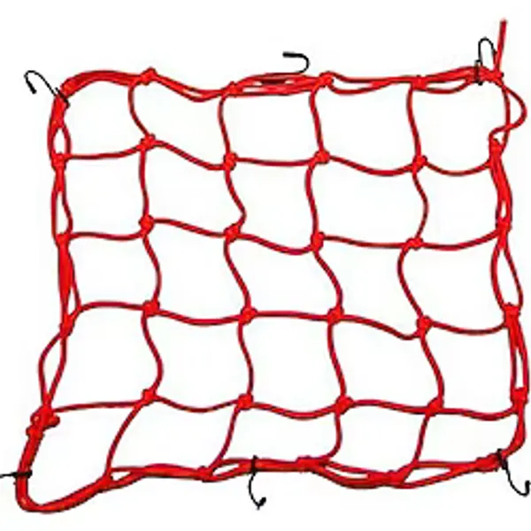TEX 2010 Ahtapot Motosiklet Kancalı Kask Filesi Evrensel Kask Filesi Plastik Kancalı 40 X 40 Cm Kırmızı
