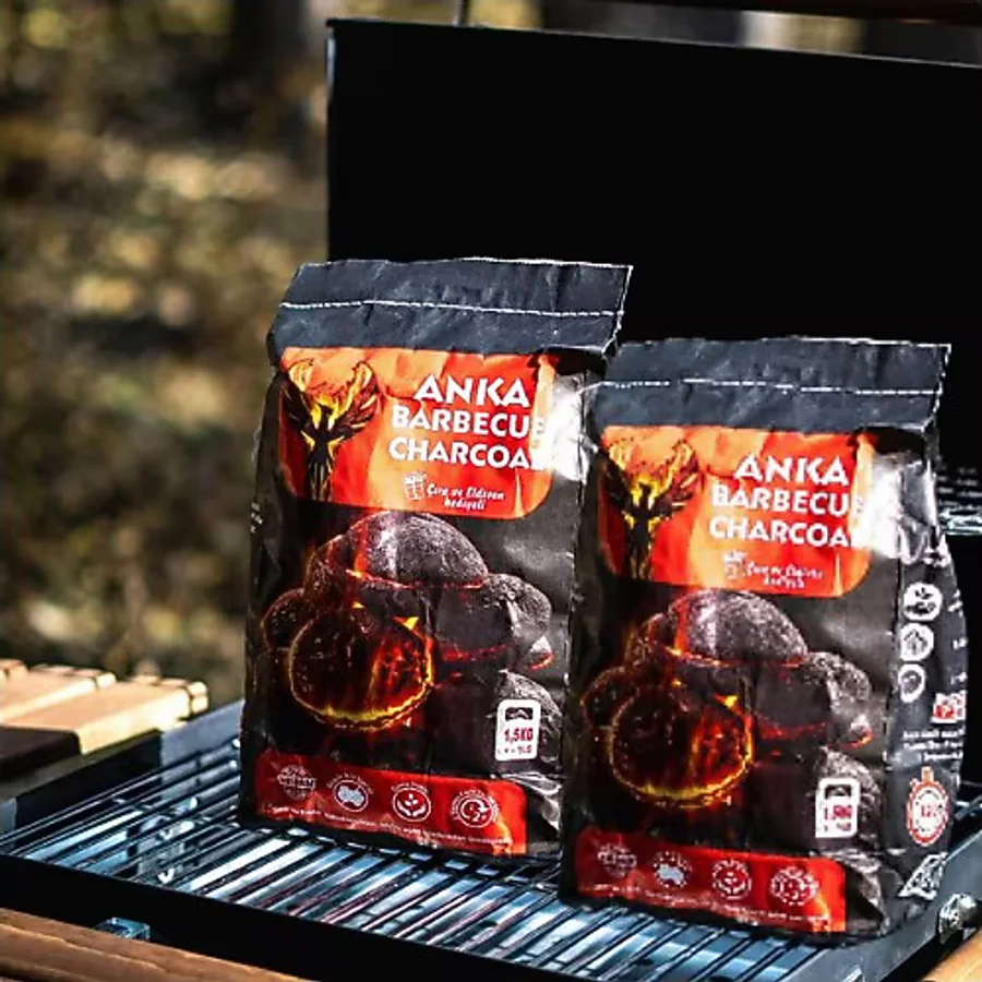 Tezyak Anca Barbecue Mangal Kömürü (2 Paket X1,5 Kg) 3 kg - Siyah - 2 Adet