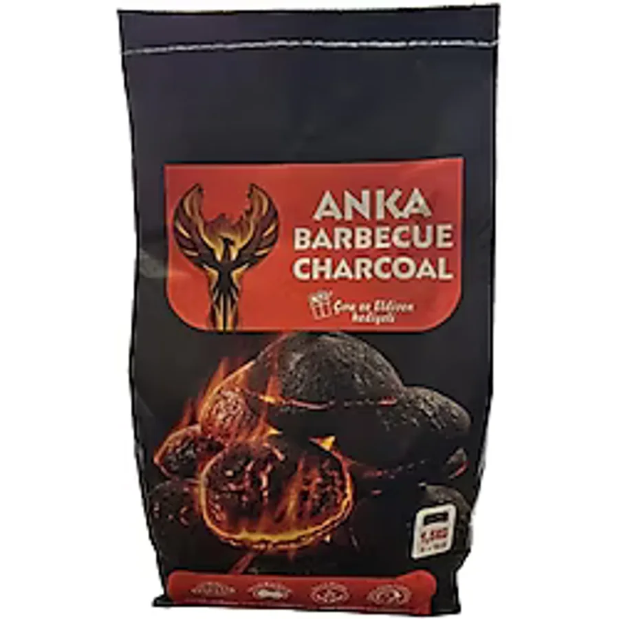Tezyak Anka Barbecue Charcoal Mangal Kömürü 1,5 kg Çıra Eldiven Hediyeli - Siyah - 1 Adet