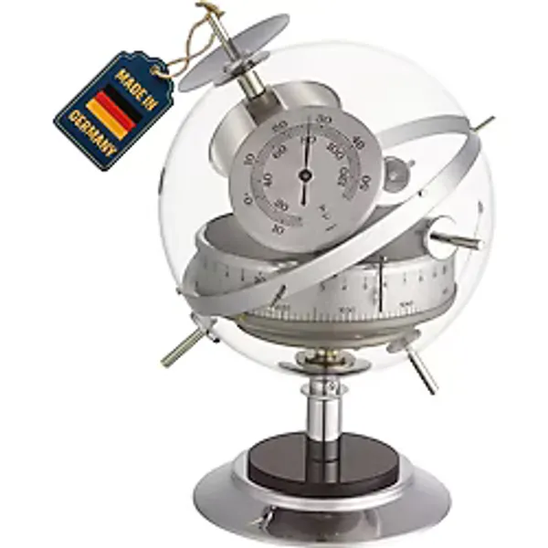 Tfa Dostmann Analog Hava İstasyonu Sputnik, 20.2047, Barometre, Termometre, Higrometre, Yerel Hava Tahmini İçin, Alman Aile Şirketi, İç Mekan, Tasarım Nesnesi, Gümüş