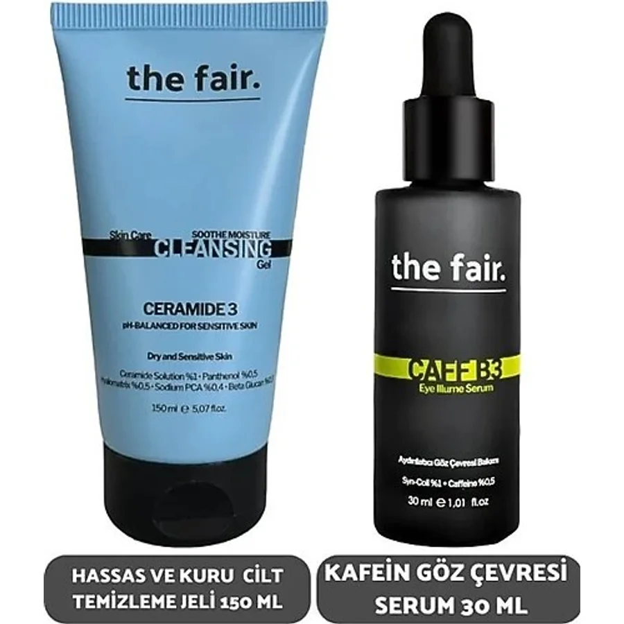 the fair. Hassas ve Kuru Cilt Temizleme Jeli 150 ml ve Kafein Göz Çevresi Serum 30 ml