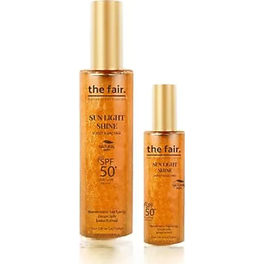 The Fair. Sun Light Shine Spf 50+ /Pa++++ Parıltılı Güneş Koruyucu Vücut Ve Saç Yağı 130 Ml