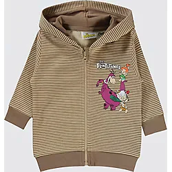 The Flintstones Erkek Bebek Hırka 6-18 Ay Sütlükahve