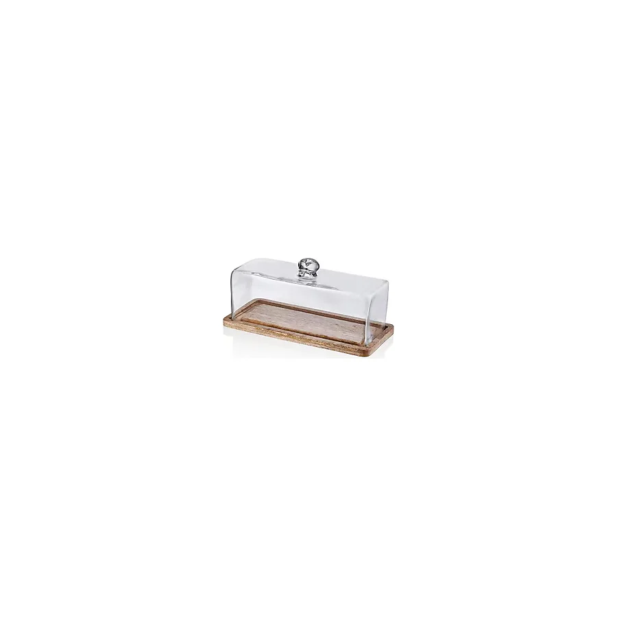The Mia Madera 15x32x14 cm Dikdörtgen Kek Saklama Fanusu