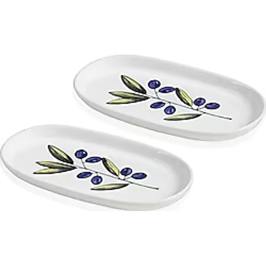 The Mia Olivos 26 cm 2'li Oval Servis Tabağı