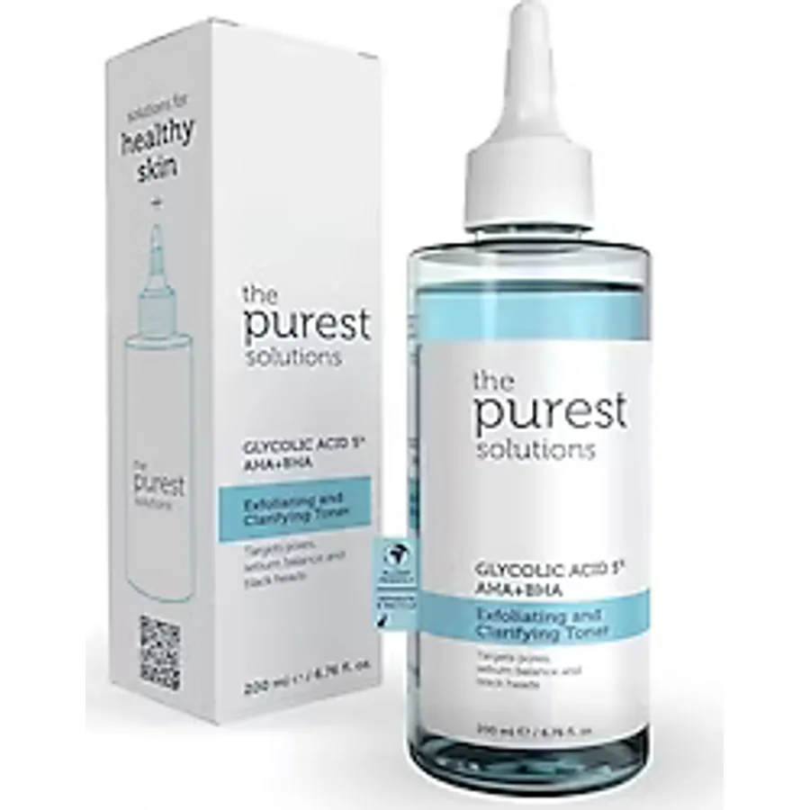 The Purest Solutions Exfoliating Clarifying Glycolic Acid 5% AHA + BHA 200 ml Tonik
