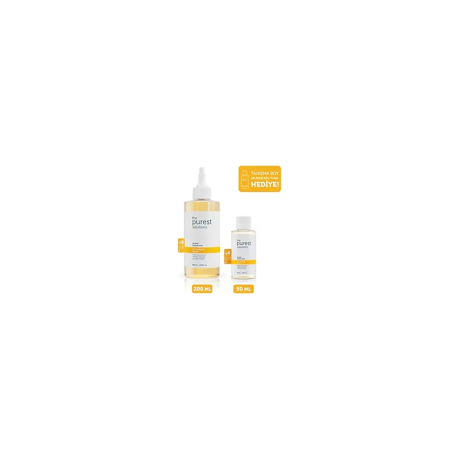 The Purest Solutions Siyah Nokta Karşıtı Salisilik Asit Tonik Cilt Bakım Seti: 200 ml + 50 ml Tanışma Boy