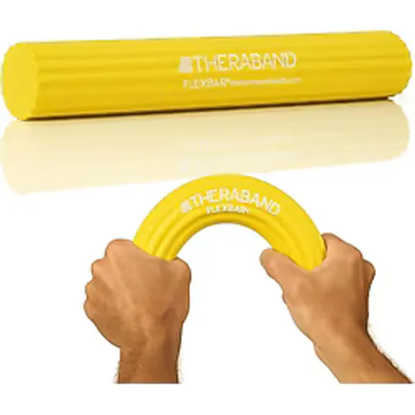 TheraBand FlexBar Sarı (Ekstra Yumuşak) Tenisçi Dirseği ve Ön Kol Güçlendirme İçin Egzersiz Barı