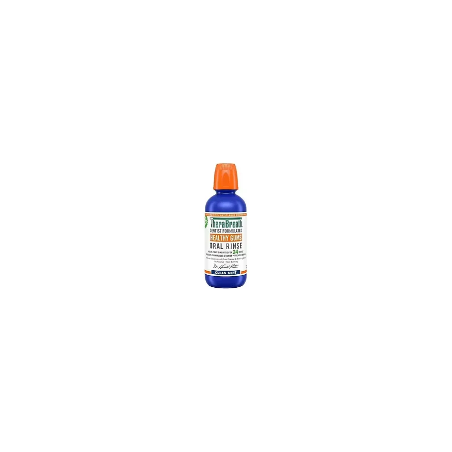 TheraBreath Healthy Gums Clean Mint Diş Eti Bakımına Yardımcı Ağız Gargarası 16Oz / 473ml