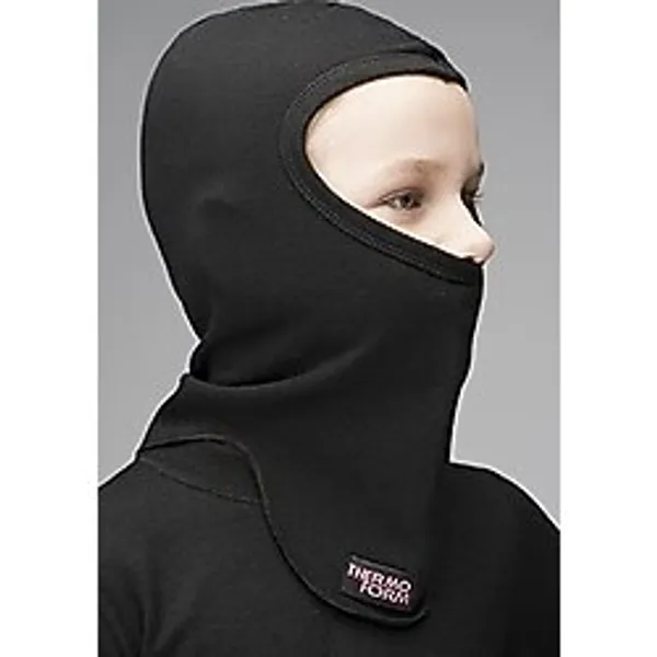 Thermoform Heavy Çocuk Unisex Soğuk Geçirmez Kışlık Balaklava Kar, Kayak Maskesi Siyah