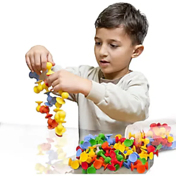 thinkmaster Vakum Molekül 25 Parça Yapı Taşları Fidget Duyusal Eğitici Oyuncak Squigz Vakum Molecule Popit 3 ay ve Üzeri İçin Motor Beceri Geliştirici Oyuncak (50 Parça)