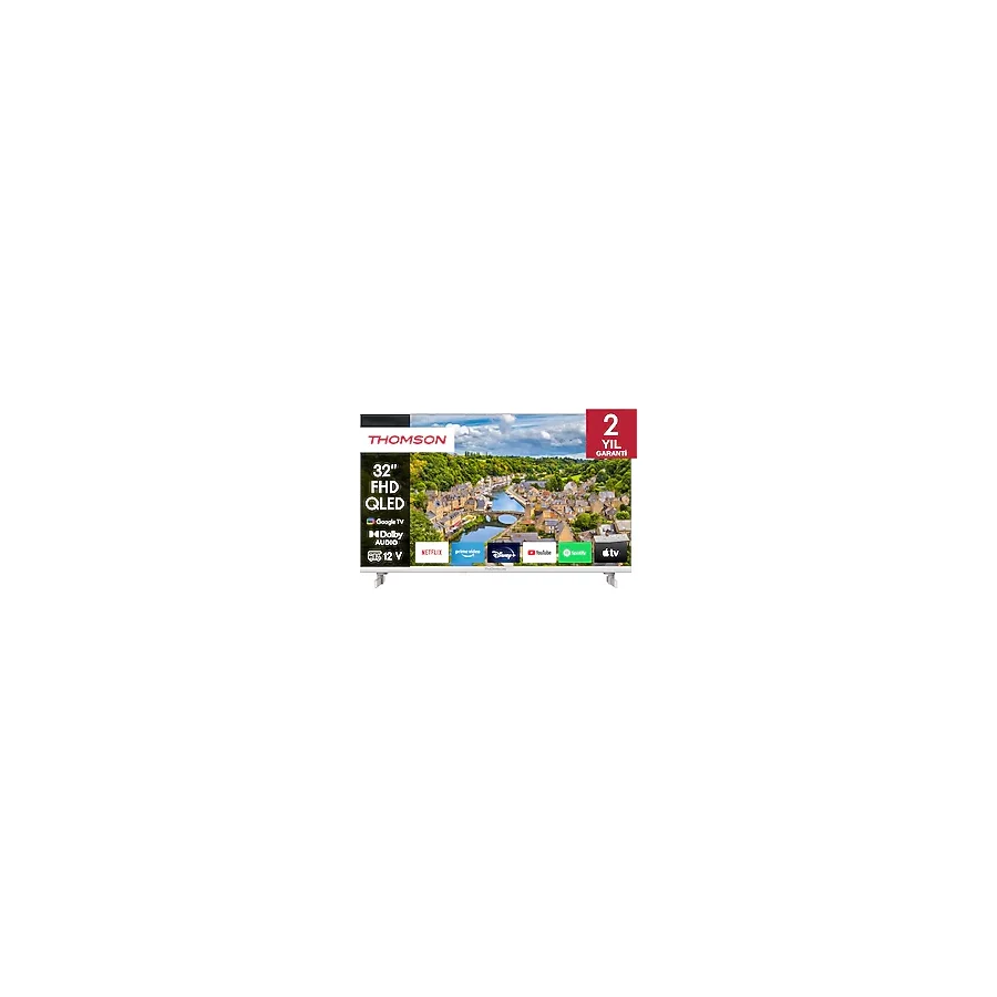 Thomson 32FQG3S15CW Full HD 32" 82 Ekran Uydu Alıcılı Google Smart QLED TV