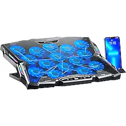 THRONE Frost GT15 15X Turbo LED Fan - 10 Modlu Rgb - LCD Ekran - Siyah (9"-17" Boyut Destekli)
