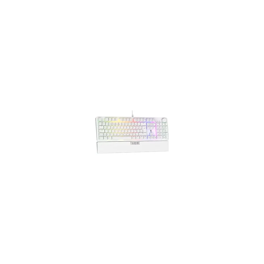 Throne Lumina K1 Argb Red Switch - Makro Yazılım - Bilek Desteği - Full Anti-Ghosting 104 Tuşlu Mekanik Klavye