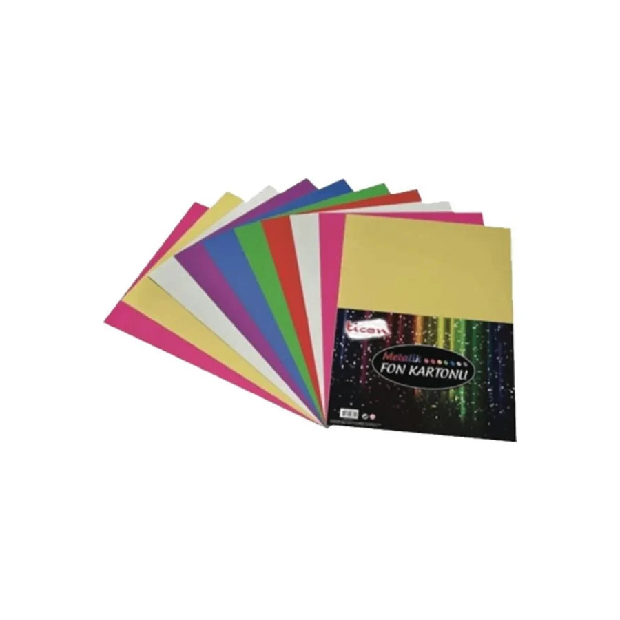 Ticon Tıcon 25x35 10 Lu Karışık Fon Kartonu Metalik