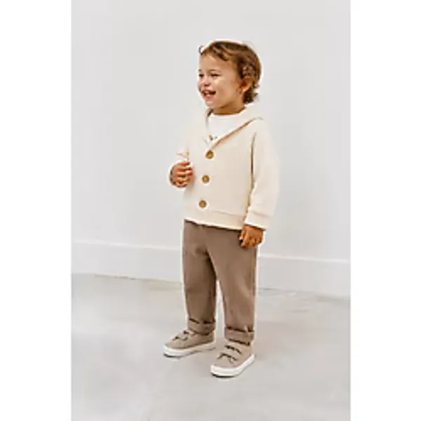 Tifina Kids Erkek Bebek 3'lü Takım Dokulu Triko Hırka Uzun Kollu Tshirt Rahat Pantolon Günlük Bayramlık Özel Günler
