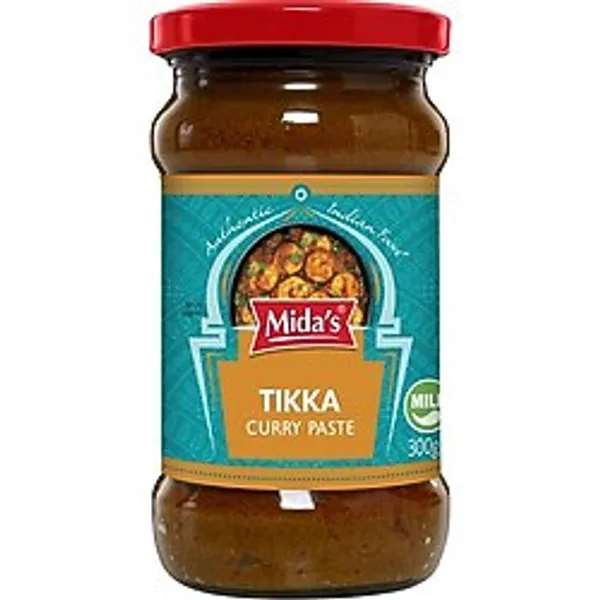 Tikka Curry Paste 300 gr Hint Mutfağı Köri Sosu Ezmesi Tavuk, Et ve Sebze Yemekleri İçin Baharatlı Curry Harcı