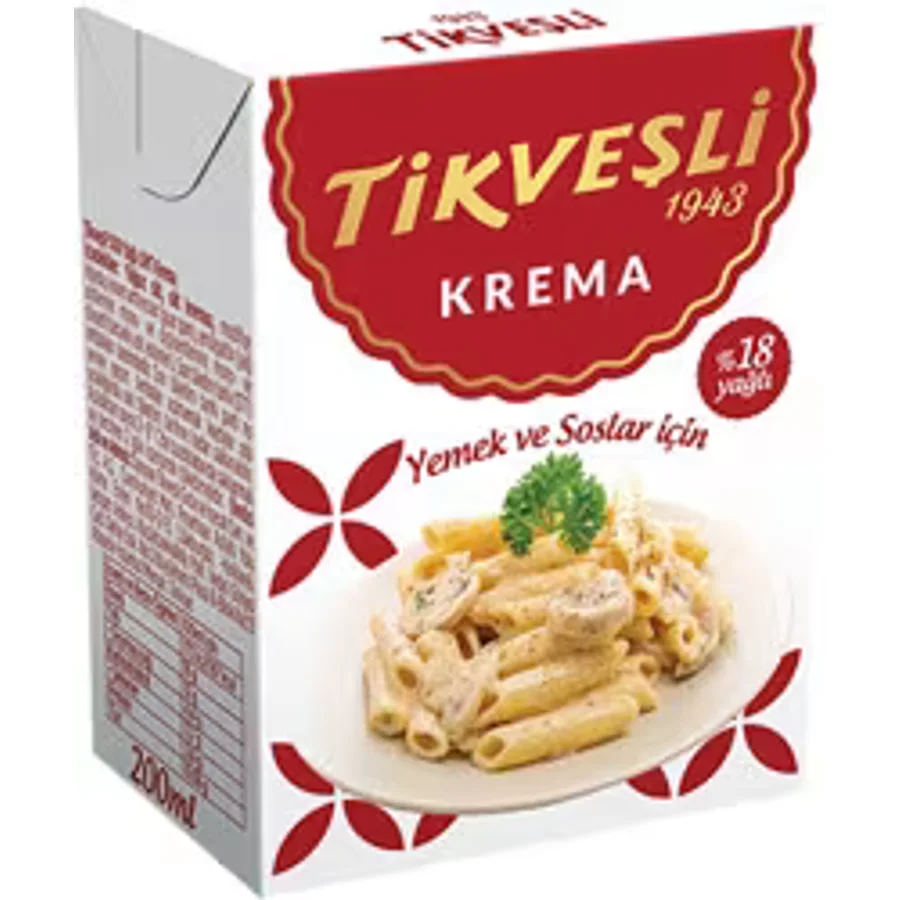 Tikveşli %18 Yağlı 200 ml Yemeklik Krema