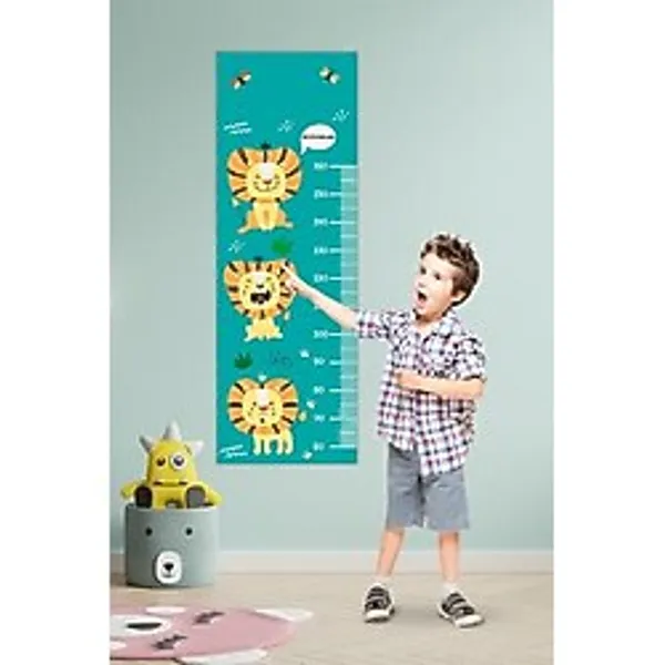 Tilki Dünyası Renkli Üç Aslan Yeşil Boy Cetveli