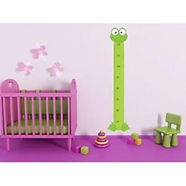 Tilki Dünyası Sevimli Kurbağa Boy Cetveli Duvar Sticker 3107