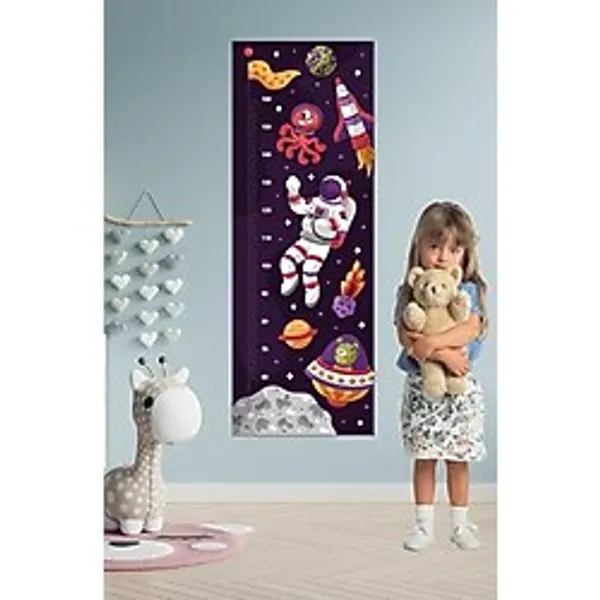 Tilki Dünyası Uzay Macerası Boy Cetveli Duvar Sticker