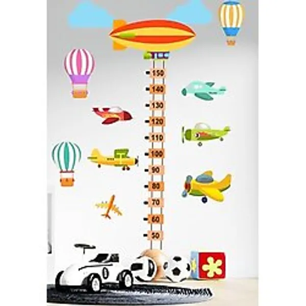 Tilki Dünyası Zeplin Boy Cetveli Ve Uçaklar Çocuk Odası Sticker