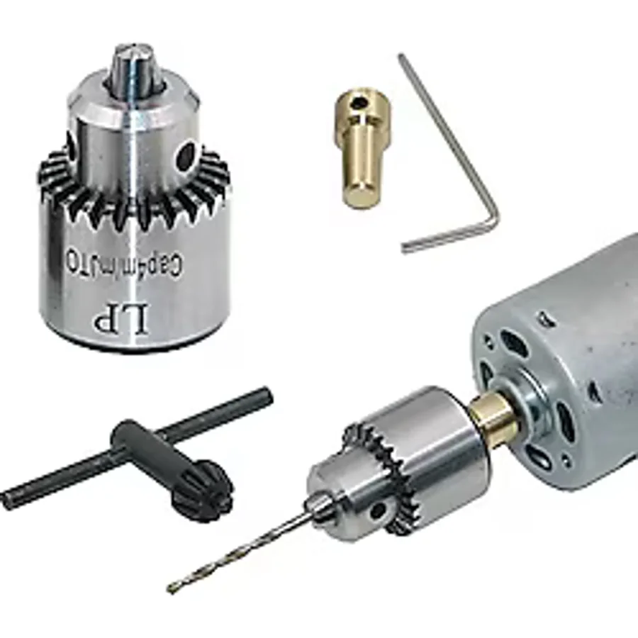 TILY Mini-elektrikli matkap aynası 0,3 - 4 mm, elde taşınabilir Hand mandren Taper monte edilen torna makinesi için motor mili