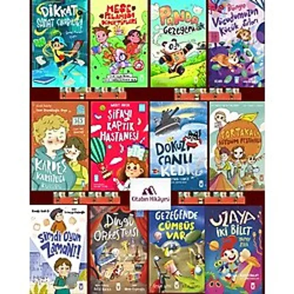Timaş Çocuk 2-3.sınıf- Şifayı Kaptık Hastanesi, Gezegende Cümbüş, Dokuz Canlı Kedi, Panda, Dikkat SANAT(12KİT)