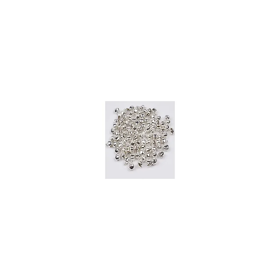 Tıneke 100 Adet 12Mm Gümüş Renk Kulplu Zil,Can,Cingirak,Metal Amigurumi Zili,Taki Aksesuar Yapimi