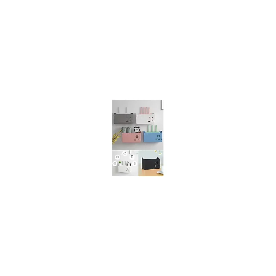 TİNEKE HOME Beyaz Wifi Kutusu Duvar Asılabilir Sigorta Ve Modem Saklama Kutusu 25x15x6 Cm