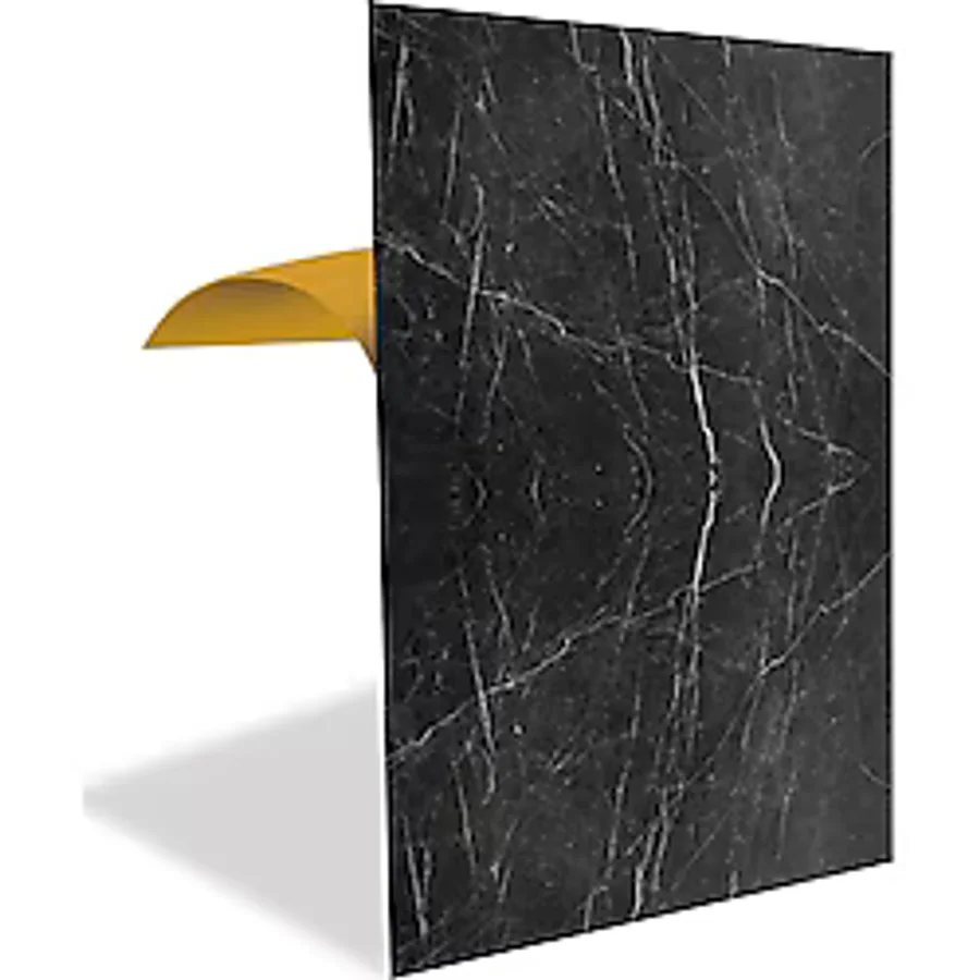 Tink Kendinden Yapışkanlı Belgium Black Mermer Desenli Pvc Panel 41X62 cm (4 Adet) 1 M2