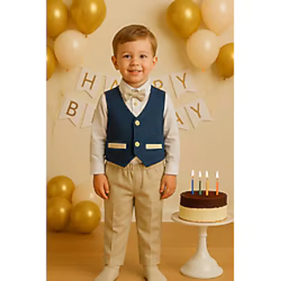 tinytrends Erkek Çocuk Colored Yelekli Takım Elbise