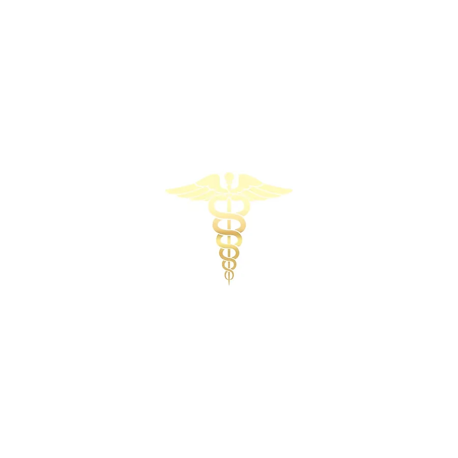 Tıp Logosu Oto Sticker, Araba Sticker17x17 Cm Gold