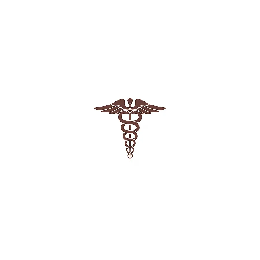 Tıp Logosu Oto Sticker, Araba Sticker17x17 Cm Kahverengi