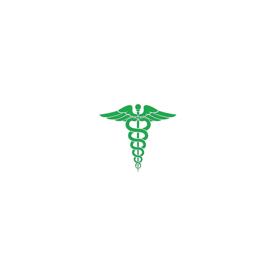 Tıp Logosu Oto Sticker, Araba Sticker17x17 Cm Yeşil